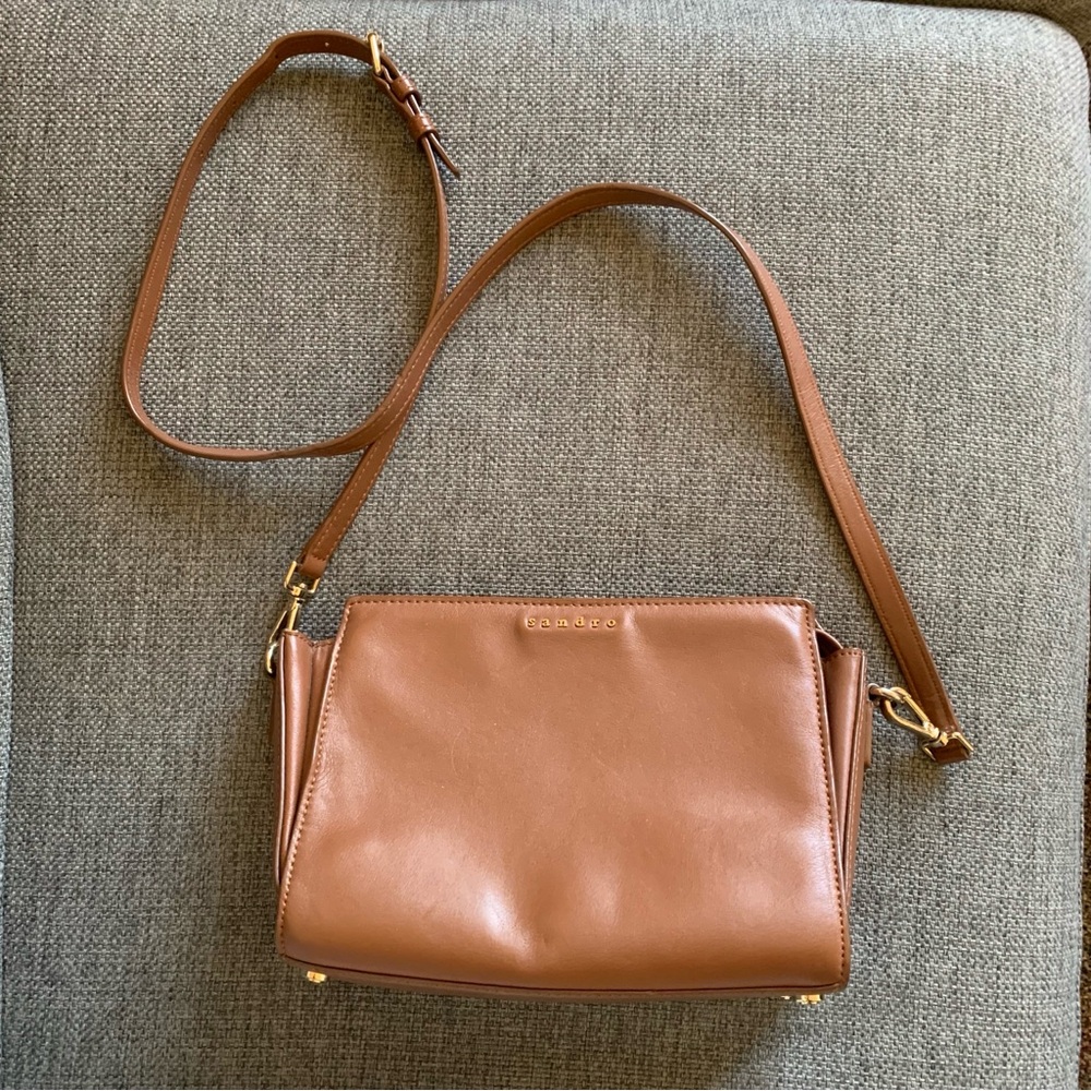 Sandro leather crossbody purse
